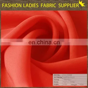 CCC-XJ8298 Chiffon Solid,2015 New Fashionable Design 100% Poly Solid Chiffon Fabric thumbnail-1