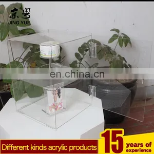 Custom 2 Tiers Acrylic Display Case Cabinet With Lock Acrylic Display Box With Lock thumbnail-2