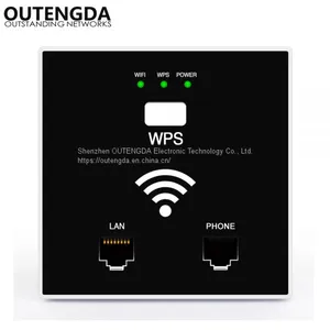 300Mbps in Wall WiFi Access Point Wireless Socket AP for Hotel WiFi Project Support AC Management RJ45 RJ11 WPS Encryption thumbnail-1