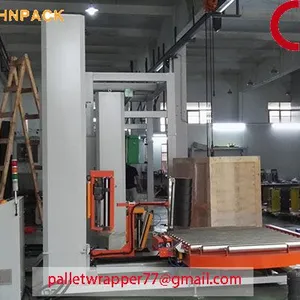 In-line Fully Automatic Power Stretch Pallet Wrapper/Turntable Wooden Pallet Stretch Wrap Wrapping Machine With Stretch Film thumbnail-2