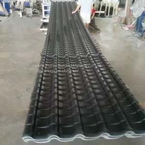 Factory 3mm Synthetic Resin Roof Tile 1050mm Wide ASA Coated Waterproof PVC Corrugated Roof Tiles thumbnail-1
