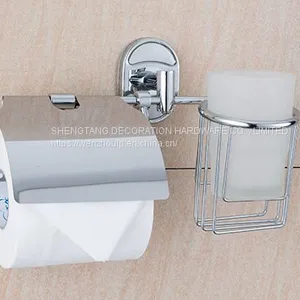 Wholesale Tissue Holder Brushed Metal Toilet Paper Holder thumbnail-2