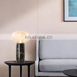 High Quality Modern Black Marble Bedside Table Lamp For Living Room thumbnail-5