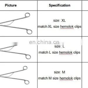 Open Clip Applicator With Size L Clips Laparoscopic Clip Applier for Surgical Instruments thumbnail-5