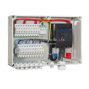 ZJBENY BHS-10/1 1000V DC Solar PV Combiner Box 10 In 1 Out 250A DC Isolator Switch for On/Off Grid Solar Panel System thumbnail-1