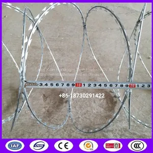 Rust Resistance Hot Dipped Galvanized Razor Barbed Wire For Protection thumbnail-2