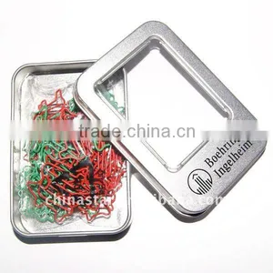 Special Shapes Paper Clip in Rectangle Tin Box With Window thumbnail-1