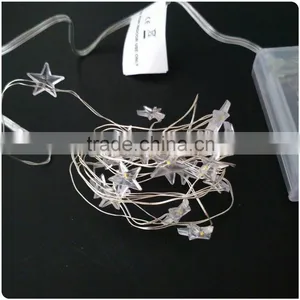 Battery Operated Warm White Copper Wire With Little Stars Mini Led Christmas Lights thumbnail-2