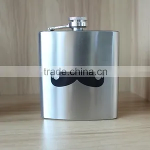 6oz Brush Stainless Steel Hip Flask in China thumbnail-1