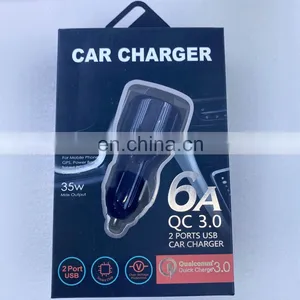 Wholesale 30W Quick Charge QC3.0 USB Adapter Dual 2 Port Universal Mobile Phone USB Fast Charging Car Charger for IPhone thumbnail-5
