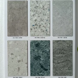 Guangdong Manufacturers Customized Stone Plastic Lock Floor Imitation Wood Grain Buckle Plastic Floor Tile Cement Gray Imitation Marble Grain SPC Floor thumbnail-2