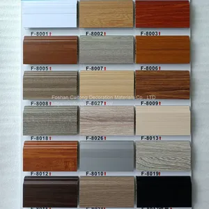 Guangdong Wholesale Engineering 8 Points Hidden Nail Corner Line Waterproof Plastic Baseboard SPC Floor Wood Grain PVC Anchor Line thumbnail-3