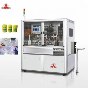 Automatic CNC102 Visual Glass Jar Tubes Perfume Bottle Printing Package Machine LED UV Multiple Bottle Silk Screen Printer thumbnail-1
