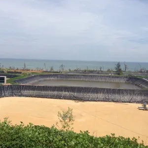 White Shrimp Aquaculture Anti-seepage Measures 8 Meters Wide, 420 Meters Long, and 0.5mm Thick HDPE Geotextile Film thumbnail-1