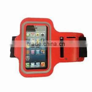 Plaid Pattern Glossy Neoprene Cellphone Pouch Holder Crossbody Armband Bag thumbnail-3