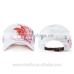 Design Your Own BUTTERFLY FLOWERS Cotton Flat Embroidery Baseball Caps thumbnail-4