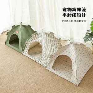 Luxury Round Plush Pet Bed With Removable Cover for Cats and Puppies thumbnail-1