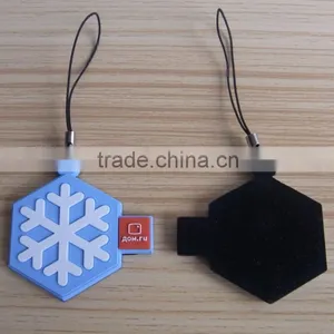 Snowflake Bule Pvc Mobile Cell Phone Pendants Charm thumbnail-1