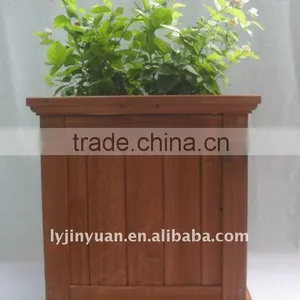 Square Wood Flower Planter thumbnail-1