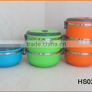 HS029 Plastic And Stainless Steel Combination Lunch Box thumbnail-1