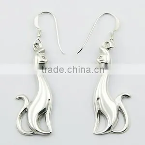 Siamese Cats Sterling Silver Dangle Earrings thumbnail-1