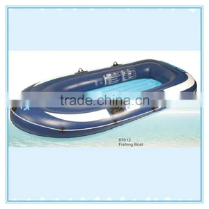 PVC Inflatable Fishing Boat Raft Boat, Army Blue Printing Rowing Fishing Boat thumbnail-1