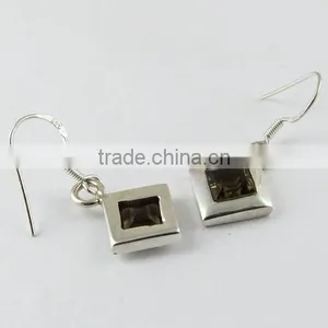 Breath Of Love ! Smoky Quartz 925 Sterling Silver Earring, Gemstone Silver Jewelry, 925 Silver Jewelry thumbnail-6