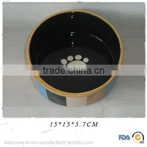 2015 Lovely Footprint Design Ceramic Pet Bowls,ceramic Dog Bowls,ceramic Cat Bowl thumbnail-1