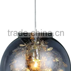 Bedroom Decorative Clear Glass Ball Pendant Light thumbnail-1