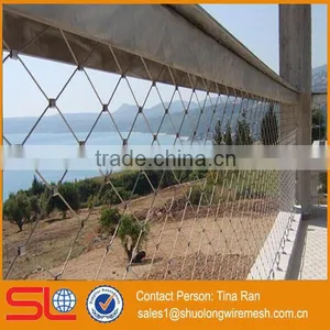 7x7 Structure 1.6mmx60x104mm Ferruled & Knotted Type Flexible Stainless Steel Cable Net thumbnail-1