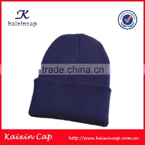 100% Acrylic High Quality High Quality Knitted Customize Knitted Beanie Cap thumbnail-1