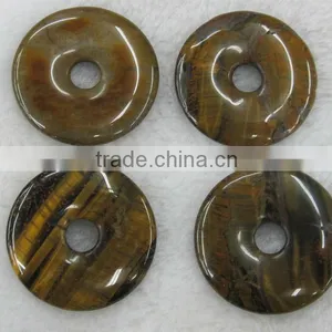 Wholesale Yellow Tigereyes Donut Gemstone for Decoration thumbnail-1