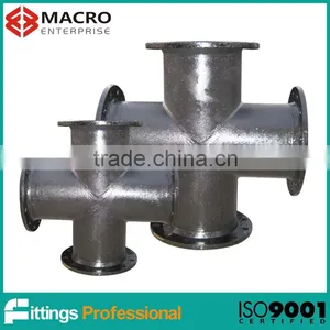 High Quality Casting Ductile Iron Flanged Cross Tee thumbnail-1