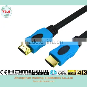 Blue High Speed HDMI Cable With Ethernet and Gold Connector Support 3D and 4K From 0.5-100m thumbnail-3