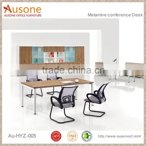 Simple Design Steel Frame MFC Rectangle Conference Desk thumbnail-1