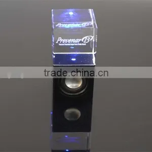 Wired Crystal Speaker With Laser Logo thumbnail-2