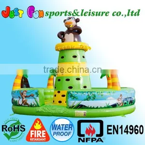 Backyard Kids Climbing Wall Inflatable, New Design Jungle Inflatable Climbing Wall for Sale thumbnail-1