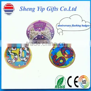 Mini Round Plastic Shining Badges thumbnail-1