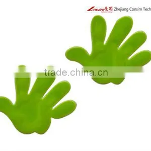 Light Reflective Stickers for Safety Decoration Green Hand Shape thumbnail-1