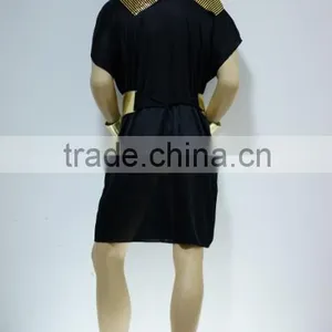Adult Black Pharaoh Costume Deluxe Egyptian Cosplay Costume A0042 thumbnail-3