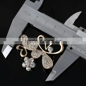 Small Wedding Invitation Brooch Pins,Butterfly Rhinestone Brooch Pin,Diamond Bow Brooch thumbnail-3