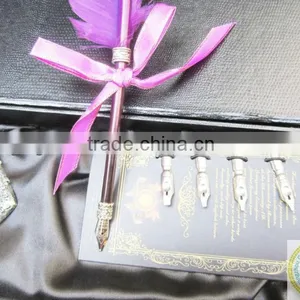 Customized Logo Dip Feather Pen Set With Ink Bottle thumbnail-1