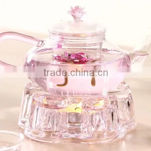 Special Teahouse Heart Shape Warmer Candle Tea Warmer Glass Teaware Gongfu Teaset Tea Set thumbnail-4