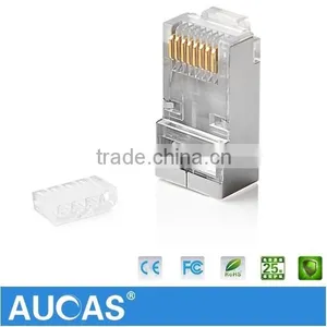Best Price Network Cable FTP Cat6 Plug RJ45 Connector Male PCB Connector Shielded Hot Sell thumbnail-1