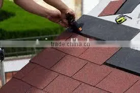 Standard 3-tab Colorful Fiberglass Asphalt Shingles Roofing Material thumbnail-3