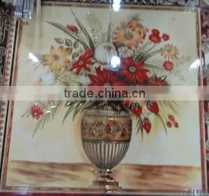 Flower Stytle Polished Golden Ceramic Wall Tiles/floor Tiles 600X600mm thumbnail-1