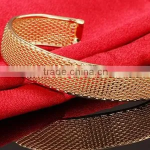 Fashion Cheap 18K Gold Plated Bangles Rose Gold Fake Gold Bangle thumbnail-3
