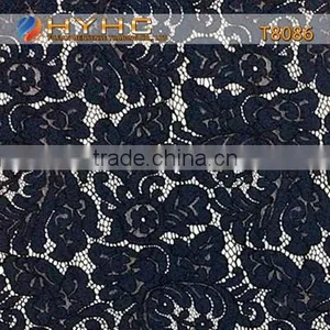 Wholesales High Quality Nylon/Cotton Guipure Eyelash Lace Fabric T8086 thumbnail-1