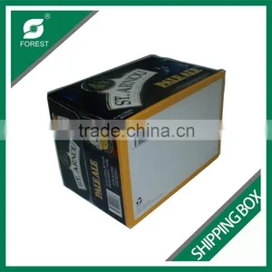 COLOR PRINTED WINE BOTTLE CARDBOARD WHOLESALE SHIPPING BOXES 24 BOTTLES BEER SHIPPING BOX WITH DIVIDERS Quality Choice thumbnail-4