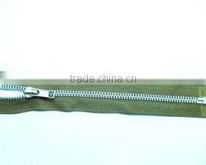 5# Metal Aluminum Teeth Zipper Open End Zipper With Auto-lock Zipper Slider Jacket Zipper thumbnail-1